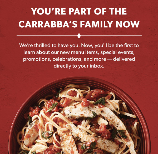 You're Part Of The Carrabba's Family Now