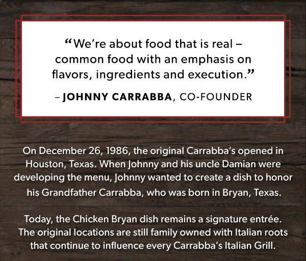 JOHNNY CARRABBA, CO-FOUNDER